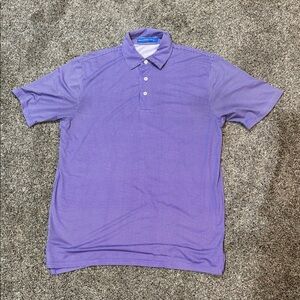 Southern Tide Men's Purple Check Performance Polo